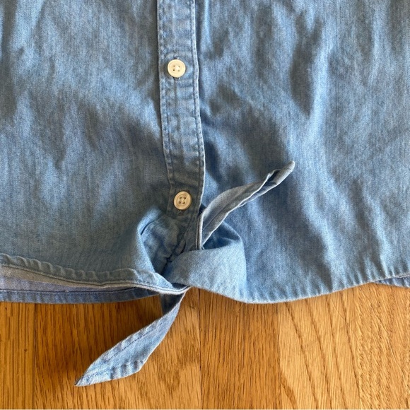 Crewcuts Tie Front Denim Shirt Size 12 - Picture 6 of 6